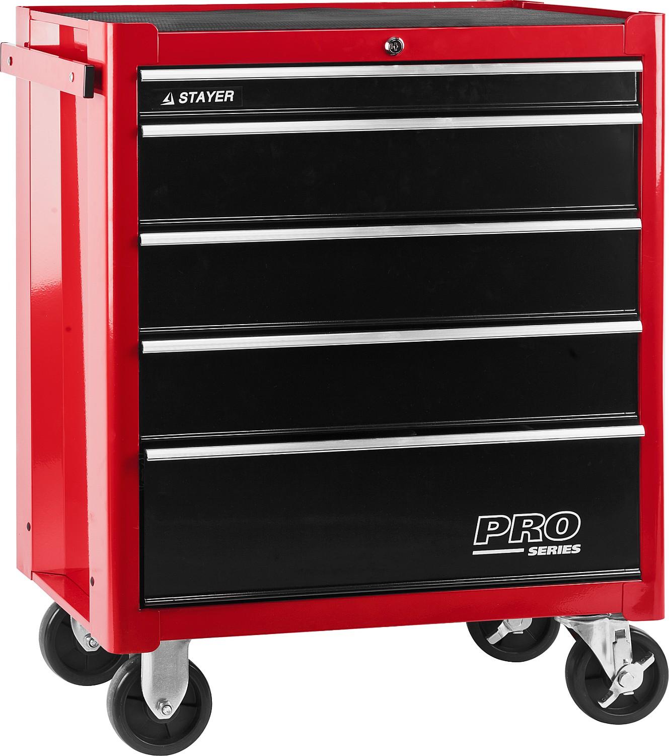 STAYER  688 х 458 х 812 мм, инструментальная тележка с 5 ящиками (38907-5)
