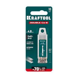 KRAFTOOL DOUBLE Сo-8 4.8х62мм, Сверло двухстороннее по металлу, сталь M42(+8%Co), класс А (29654-4.8-10) - 3
