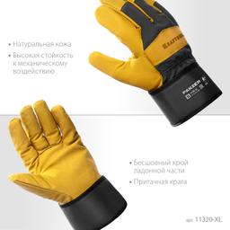 KRAFTOOL PANZER, XL, от мех. воздействий, комбинированные, кожаные перчатки (11320-XL) - 4