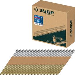 ЗУБР SN34 (D34) 75 х 2.8 мм, реечные гвозди рифленые оцинкованные, 4000 шт (305399-75) - 1