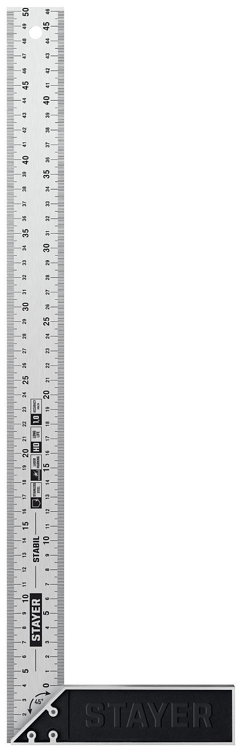 STAYER  500 мм, столярный угольник, Professional (3431-50)