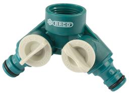 RACO ORIGINAL, 3/4", двухканальный, с внутренней резьбой, из ABS пластика, поливочный распределитель (4250-55255C) - 1