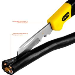 STAYER прямое лезвие, монтерский складной нож, Professional (45408) - 5
