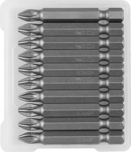 ЗУБР 10 шт, PZ2, 50 мм, кованые биты (26003-2-50-10) - 1