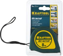 KRAFTOOL Grand, 8 м х 25 мм, рулетка (34022-08-25) - 2
