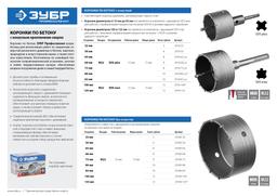 ЗУБР 125 x 70 мм, М22, 12Т, коронка по бетону, Профессионал (29180-125) - 5