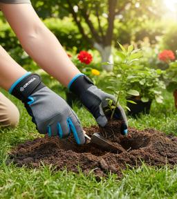 GRINDA FLORA, S (7), садовые перчатки из искусственной кожи с усиленным наладонником и кончиками пальцев, противоскользящие, PRO Line (1138-S) - 2