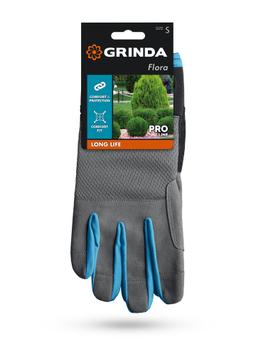 GRINDA FLORA, S (7), садовые перчатки из искусственной кожи с усиленным наладонником и кончиками пальцев, противоскользящие, PRO Line (1138-S) - 3
