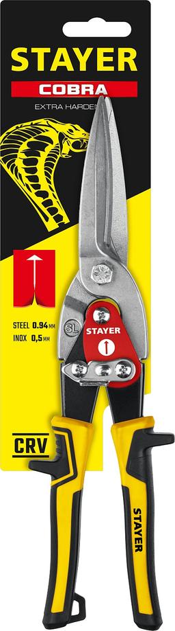 STAYER Cobra, 290 мм, прямые удлинённые ножницы по металлу (23055-29) - 2