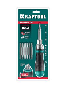 KRAFTOOL 19-в-1 KraftMax 19, Реверсивная отвертка с битами (25862) - 2