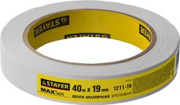 STAYER MAXTape, 19 мм х 40 м, креповый, малярный скотч (1211-19) - 2