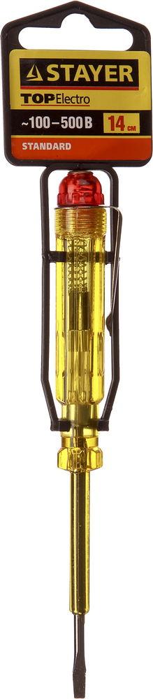 STAYER TOPElectro, 100 - 500 В, 140 мм, электрический пробник (2571-14) - 2