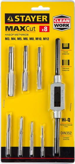 STAYER MaXCut, 8 предметов, инструментальная сталь, набор метчиков (28016-H8) - 2