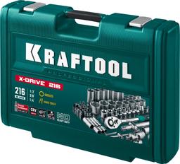 KRAFTOOL X Drive, 216 предм., (1/2"+3/8"+1/4"), универсальный набор инструмента (27888-H216) - 3