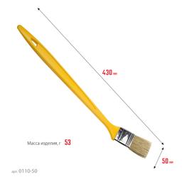 STAYER UNIVERSAL, 50 мм, 2", щетина светлая натуральная, пластмассовая ручка, все виды ЛКМ, радиаторная кисть (0110-50) - 1