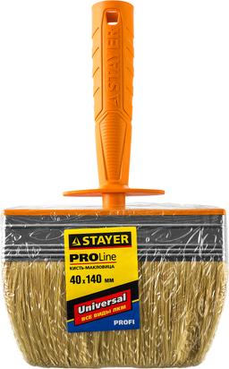 STAYER  Universal MINI, 4 х 14 см, светлая натуральная щетина, пластмассовый корпус, все виды ЛКМ, макловица, Professional (0182-14) - 2
