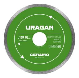 URAGAN CERAMO 125 мм, диск алмазный отрезной сплошной (36707-125) - 1