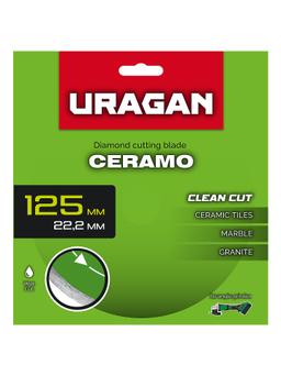 URAGAN CERAMO 125 мм, диск алмазный отрезной сплошной (36707-125) - 2