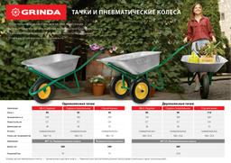 GRINDA  GB-1, 80 л, 100 кг, одноколесная, садовая тачка (422399) - 3