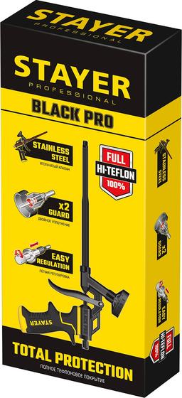 STAYER Black PRO, тефлоновый пистолет для монтажной пены, Professional (06862_z02) - 2