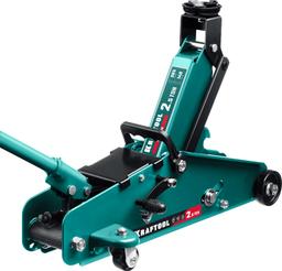 KRAFTOOL S-PIN, 2.5 т, 140 - 385 мм, подкатной домкрат с увеличенным подъемом и фиксатором (43457-2.5) - 1