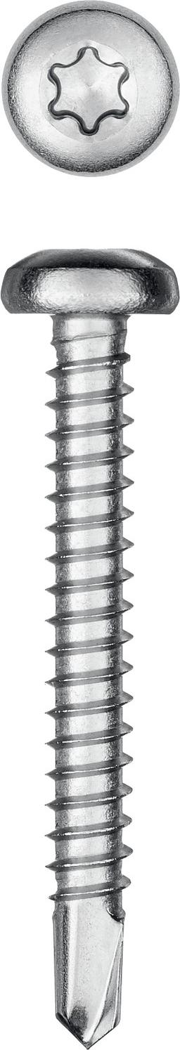 KRAFTOOL DS-P, 38 х 4.8 мм, А2, сверло, полукруглая головка, ТХ25, 200 шт, саморез нержавеющий (300931-48-038) - 1