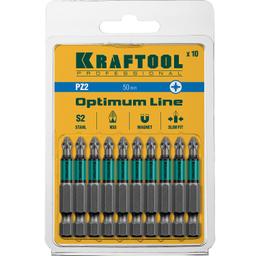 KRAFTOOL Optimum PZ2, 50 мм, 10 шт, биты (26124-2-50-10) - 2