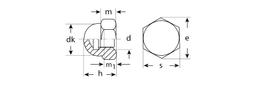 ЗУБР DIN 1587, M10, цинк, 5 кг, колпачковая гайка (303680-10) - 3