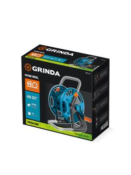 GRINDA HR-45, для шлангов 45м x 1/2″ и 20м х 3/4″, стальные опоры, пластиковый барабан, катушка для шлангов, ProLine (428450) - 2