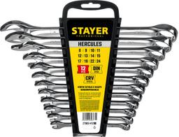 STAYER HERCULES, 12 шт, 8 - 24 мм, набор комбинированных гаечных ключей, Professional (27085-H12) - 1