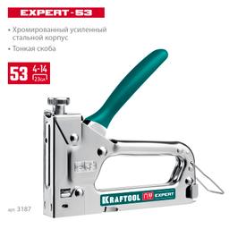 KRAFTOOL Expert-53, тип 53 (A/10/JT21) 23GA (4 - 14 мм), стальной компактный степлер (3187) - 3