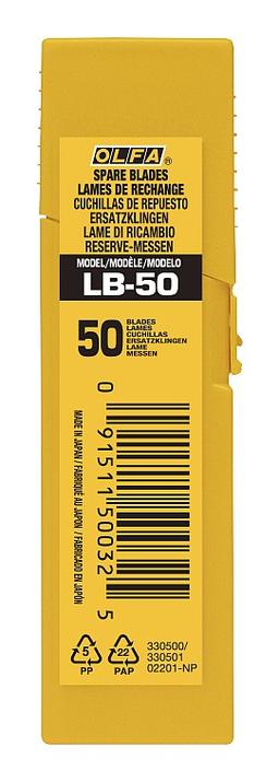 OLFA 18 мм, 50 шт, в боксе, сегментированные лезвия (OL-LB-50) - 2