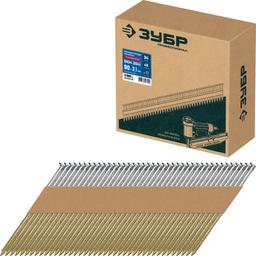 ЗУБР SN34 (D34) 90 х 3.1 мм, реечные гвозди рифленые оцинкованные, 3000 шт (305399-90) - 1
