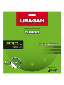 URAGAN TURBO 230 мм, диск алмазный отрезной сегментированный (36706-230) - 2