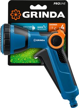 GRINDA  X-S, с регулятором напора, душевой, 4 режима, курок спереди, двухкомпонентный, поливочный пистолет, PROLine (429165) - 2