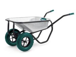 KRAFTOOL MAXDrive-2 110л, 280 кг, двухколесная, с трубным усилителем, кузов 0,9 мм, полиуретановые колеса, тачка строительная (39860) - 1