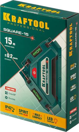 KRAFTOOL Square-15, лазерный угольник для кафеля (34705) - 3