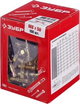 ЗУБР М8 х 50 мм, 100 шт, клиновой анкер (302032-08-050) - 2