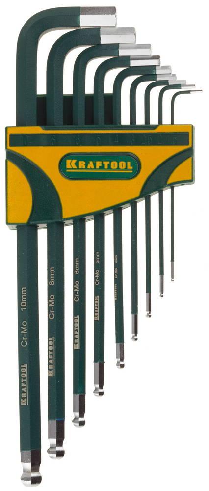 KRAFTOOL  9 шт, набор длинных имбусовых ключей (27445-H9)