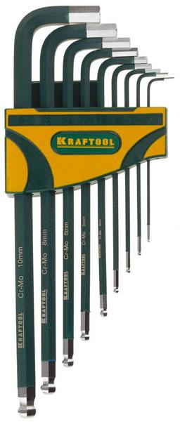 KRAFTOOL  9 шт, набор длинных имбусовых ключей (27445-H9) - 1