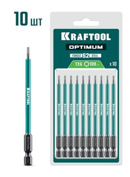 KRAFTOOL OPTIMUM TX 6, 100 мм, 10 шт, биты (26126-6-100-S10) - 1