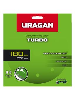 URAGAN TURBO 180 мм, диск алмазный отрезной сегментированный (36706-180) - 2