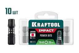 KRAFTOOL Impact TX 40, 25 мм, 10 шт, ударные биты (26195-40-25-S10) - 1