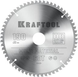 KRAFTOOL Multi Material, 190 х 30 мм, 60Т, пильный диск по алюминию (36953-190-30) - 1