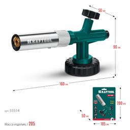 KRAFTOOL KG-1000 цельнометаллическая с пьезоподжигом, газовая горелка на баллон (55514) - 9