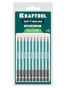 KRAFTOOL OPTIMUM TX 10, 100 мм, 10 шт, биты (26126-10-100-S10) - 2