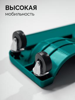 KRAFTOOL KRAFT BOARD на единой, базе, 5 колёс, лоток для инструментов, нагрузка до 110кг, строительные наколенники на колёсах (11513) - 3