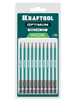 KRAFTOOL OPTIMUM TX 15, 100 мм, 10 шт, биты (26126-15-100-S10) - 2