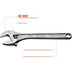 STAYER  MAX-Force, 375/43 мм, разводной ключ (2725-37) - 3