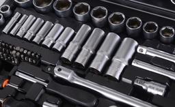 Набор инструментов, 1/2", 1/4", CrV, в кейсе 151 предмет Вихрь - 10